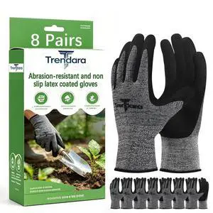 8 Pairs gloves for men gardening gloves,garden gloves for women,Breathable latex dipped gloves,Suitable for weeding and warehouse handling 8 Pairs gloves for men gardening gloves,garden gloves for women,Breathable latex dipped gloves,Suitable for weeding and warehouse handling