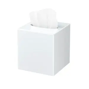 Tissue Box Cover, Square Plastic Tissue Box Holder with Anti Slip Base, Modern Decor Facial Napkin Holder for Bathroom Vanity Countertop, Bedroom Dresser, Night Stand, Parlors, Offices, White Tissue Box Cover, Square Plastic Tissue Box Holder with Anti Slip Base, Modern Decor Facial Napkin Holder for Bathroom Vanity Countertop, Bedroom Dresser, Night Stand, Parlors, Offices, White