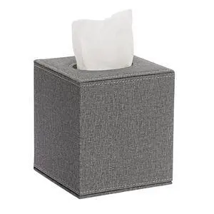 Square Linen Tissue Box Cover - Stylish Cube Tissue Box Holder with Magnetic Bottom, Decorative Tissue Box for Vanity Toilet Dresser Night Stand Table Countertop Home Office Car Square Linen Tissue Box Cover - Stylish Cube Tissue Box Holder with Magnetic Bottom, Decorative Tissue Box for Vanity Toilet Dresser Night Stand Table Countertop Home Office Car