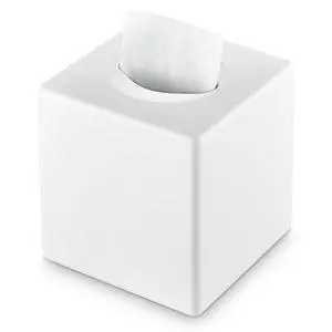 Tissue Box Cover, Modern Decorative Square Facial Storage Tissue Box Holder, Home Accessories for Bathroom Vanity Countertops, Dressers, Night Stand, Parlors and Office - White Tissue Box Cover, Modern Decorative Square Facial Storage Tissue Box Holder, Home Accessories for Bathroom Vanity Countertops, Dressers, Night Stand, Parlors and Office - White
