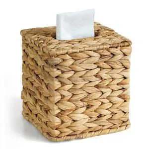 Wicker Tissue Box Cover, Rattan Tissue Box Holder Square | Boho Decorative Woven Water Hyacinth Cube Tissue Holders for Bathroom Living Room Kitchen Wicker Tissue Box Cover, Rattan Tissue Box Holder Square | Boho Decorative Woven Water Hyacinth Cube Tissue Holders for Bathroom Living Room Kitchen