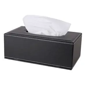 High-end Fashion PU Leather Tissue Box Holder Black with lid, Rectangular Napkin Facial Tissues Holder Dispenser,Home Office Car Tissue Box Cover Decorative Container with Magnetic Bottom (Black) High-end Fashion PU Leather Tissue Box Holder Black with lid, Rectangular Napkin Facial Tissues Holder Dispenser,Home Office Car Tissue Box Cover Decorative Container with Magnetic Bottom (Black)