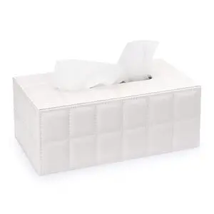 Tissue Box Cover Rectangle,Magnetic Bottom,PU Tissue Box Holder,M | Stylish Tissue Box Cover Rectangular ,Decorative Tissue Cover for Vanity Dresser Night Stand Table Office Car ,Grid White Tissue Box Cover Rectangle,Magnetic Bottom,PU Tissue Box Holder,M | Stylish Tissue Box Cover Rectangular ,Decorative Tissue Cover for Vanity Dresser Night Stand Table Office Car ,Grid White