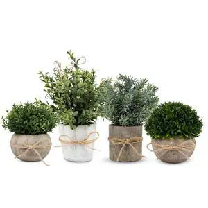 4 Pack Small Fake Plants in White Pulp Pot for Home Decor | Lifelike, Easy to Clean, for Bathroom Shelf Farmhouse Desk Decor, No Watering, 4 Mix-and-Match Styles 4 Pack Small Fake Plants in White Pulp Pot for Home Decor | Lifelike, Easy to Clean, for Bathroom Shelf Farmhouse Desk Decor, No Watering, 4 Mix-and-Match Styles