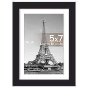 5x7 Picture Frame, Wall Decor Photo Frames, Black 1 Pack | 5 x 7 Small Frame, 4x6 Frame with Mat for Gallery Wall, Family, Baby, Dog, Dorm, Christmas, Mothers' Day 5x7 Picture Frame, Wall Decor Photo Frames, Black 1 Pack | 5 x 7 Small Frame, 4x6 Frame with Mat for Gallery Wall, Family, Baby, Dog, Dorm, Christmas, Mothers' Day