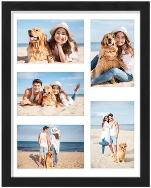 11x14 Collage Picture Frame for Wall Mounting, Black | Displays 5Pcs 4x6 Pictures with Mat or 1Pc 11x14 without Mat, Picture Frames Collage Wall Decor, 1 Pack 11x14 Collage Picture Frame for Wall Mounting, Black | Displays 5Pcs 4x6 Pictures with Mat or 1Pc 11x14 without Mat, Picture Frames Collage Wall Decor, 1 Pack