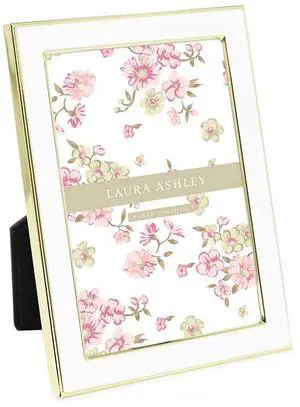 4x6 White Enamel Picture Frame, Gold Metal Edge w/Easel | Enamel Photo Frame for Tabletop Display, Bookshelf, Desk, Wall Decor, Photo Gallery (4x6, White W/ Gold) 4x6 White Enamel Picture Frame, Gold Metal Edge w/Easel | Enamel Photo Frame for Tabletop Display, Bookshelf, Desk, Wall Decor, Photo Gallery (4x6, White W/ Gold)