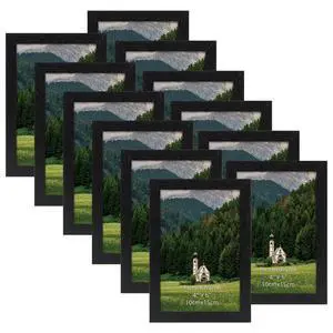 4x6 Picture Frame Set of 12, Black Picture Frames for 4 by 6 Photo | Wall or Tabletop Display 4x6 Picture Frame Set of 12, Black Picture Frames for 4 by 6 Photo | Wall or Tabletop Display