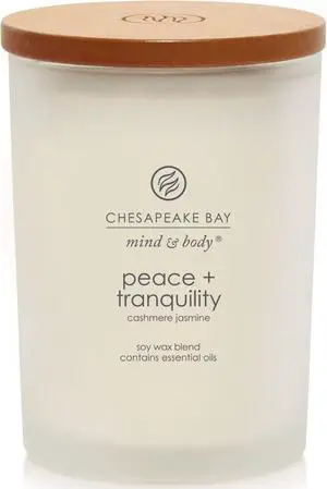Scented Candle Peace + Tranquility (Cashmere Jasmine) Medium Jar Home Décor Scented Candle Peace + Tranquility (Cashmere Jasmine) Medium Jar Home Décor