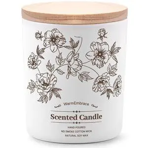 Deluxe Scented Candle for Women & Men, Vanilla Coconut, 8 Oz | Soy Wax Jar Candle, Up To 60 Hours Of Burn Time& A Reusable Ceramic-Style Jar For Home Decor Or Gifting Deluxe Scented Candle for Women & Men, Vanilla Coconut, 8 Oz | Soy Wax Jar Candle, Up To 60 Hours Of Burn Time& A Reusable Ceramic-Style Jar For Home Decor Or Gifting