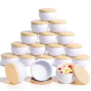 Candle Tins, 2.5 oz Empty Candle Jars with Wood-grain Lids, 16 Packs Candle Jars for Making Candles, Candle Containers Metal Tins with Lids Small Candles Jars for Gifts,Arts & Crafts Candle Tins, 2.5 oz Empty Candle Jars with Wood-grain Lids, 16 Packs Candle Jars for Making Candles, Candle Containers Metal Tins with Lids Small Candles Jars for Gifts,Arts & Crafts
