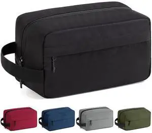 Water Resistant Travel Toiletry Bag for Men Women - Medium & Black | Travel Bag for Toiletries, Large Capacity, Organized Compartment, Travel Essentials, Suitable for Shaving, Makeup, Cosmetics Water Resistant Travel Toiletry Bag for Men Women - Medium & Black | Travel Bag for Toiletries, Large Capacity, Organized Compartment, Travel Essentials, Suitable for Shaving, Makeup, Cosmetics