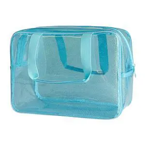 Blue Waterproof Makeup Bag,11.81 x 5.12 x 8.27inch, Iridescent TPU Travel Toiletry Bag with Handle for Women & Men, Portable Cosmetic Pouch for Gym Swim Beach (524-6) Blue Waterproof Makeup Bag,11.81 x 5.12 x 8.27inch, Iridescent TPU Travel Toiletry Bag with Handle for Women & Men, Portable Cosmetic Pouch for Gym Swim Beach (524-6)