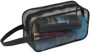 Mesh Shower Caddy Bag for Bathroom Gym Camping Portable Travel Mesh Toiletry Bag for Women Men (Black) Mesh Shower Caddy Bag for Bathroom Gym Camping Portable Travel Mesh Toiletry Bag for Women Men (Black)