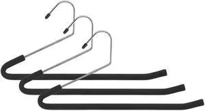 Slack Non-Slip Hanger with Foam (Set of 3), Black Slack Non-Slip Hanger with Foam (Set of 3), Black
