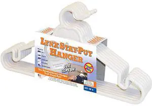 1200W Lynx Stay-Put Hanger (6 pack), White 1200W Lynx Stay-Put Hanger (6 pack), White