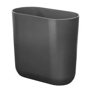 Small Slim Plastic Bathroom Trash Can, Gray | Bedroom, Office, Desk, Dorm Small Slim Plastic Bathroom Trash Can, Gray | Bedroom, Office, Desk, Dorm