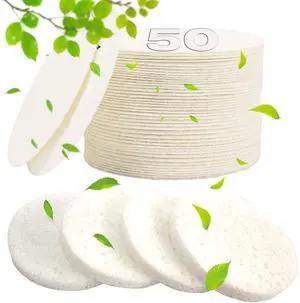 Facial Sponges 50 Count Compressed Spa Sponges for Face Clean | 100% Natural Cellulose, Exfoliating Sponge, Face Scrubber Exfoliator, Deep Pore Cleansing, Travel Size, 2.8" dia. x 0.32" Facial Sponges 50 Count Compressed Spa Sponges for Face Clean | 100% Natural Cellulose, Exfoliating Sponge, Face Scrubber Exfoliator, Deep Pore Cleansing, Travel Size, 2.8" dia. x 0.32"