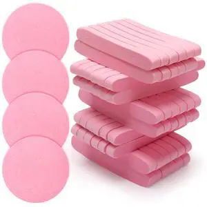 120 Pcs Pink Compressed Facial Sponges, Cleansing Estheticians Sponge | 120 Pink Round Face Sponges, Expands In Water, Soft and Safe For Face Cleansing, Makeup Removal, Exfoliating, Lotion Use 120 Pcs Pink Compressed Facial Sponges, Cleansing Estheticians Sponge | 120 Pink Round Face Sponges, Expands In Water, Soft and Safe For Face Cleansing, Makeup Removal, Exfoliating, Lotion Use