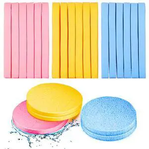 120 Pcs Compressed Facial Cleansing Sponges,Pink, Yellow, Blue | For Estheticians Makeup Removal Exfoliating, Face Wash Pads Expand When Wet, Spa Deep Cleansing Supplies Reusable 120 Pcs Compressed Facial Cleansing Sponges,Pink, Yellow, Blue | For Estheticians Makeup Removal Exfoliating, Face Wash Pads Expand When Wet, Spa Deep Cleansing Supplies Reusable