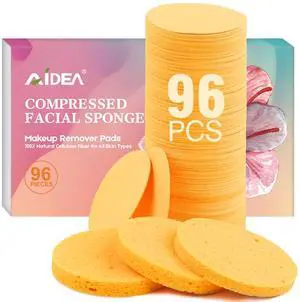 Compressed Facial Sponges, 96Count, Face Sponges for Cleansing | Cosmetic Makeup Sponges for Facial Cleansing, Facial Sponges for Washing Face, Exfoliating, Makeup Removal, Travel Essentials Compressed Facial Sponges, 96Count, Face Sponges for Cleansing | Cosmetic Makeup Sponges for Facial Cleansing, Facial Sponges for Washing Face, Exfoliating, Makeup Removal, Travel Essentials