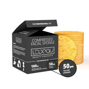 Compressed Facial Sponges, Face Sponges for Cleansing, 100% Natural Cellulose Facial Sponge, Professional Spa Quality Face Sponge (50 Counts, Yellow) Compressed Facial Sponges, Face Sponges for Cleansing, 100% Natural Cellulose Facial Sponge, Professional Spa Quality Face Sponge (50 Counts, Yellow)