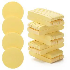120P Yellow Compressed Facial Sponges, Cleansing Estheticians Sponge | 120 Yellow Round Face Sponges, Expands In Water, Soft and Safe For Face Cleansing, Makeup Removal, Exfoliating, Lotion Use 120P Yellow Compressed Facial Sponges, Cleansing Estheticians Sponge | 120 Yellow Round Face Sponges, Expands In Water, Soft and Safe For Face Cleansing, Makeup Removal, Exfoliating, Lotion Use