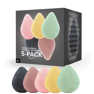 Konjac Exfoliating Organic Facial Sponge Set | Gentle Daily face Scrub/Skincare | Safe for Oily, Dry, Combination or Sensitive Skin | Charcoal, Turmeric, French Green, Red & Pink Clay Konjac Exfoliating Organic Facial Sponge Set | Gentle Daily face Scrub/Skincare | Safe for Oily, Dry, Combination or Sensitive Skin | Charcoal, Turmeric, French Green, Red & Pink Clay