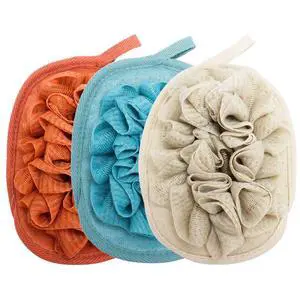 3 Pack Body Sponge Brushes Pouf Mesh Brush Shower Glove with Flower Bath Ball 3 Pack Body Sponge Brushes Pouf Mesh Brush Shower Glove with Flower Bath Ball