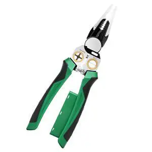 2025 Upgraded 8-in-1 Wire Stripper with Voltage Tester Multifunctional Heavy-Duty Electrical Pliers, Professional Wire Cutter & 12250V AC/DC Hot/Neutral Tester (Green) 2025 Upgraded 8-in-1 Wire Stripper with Voltage Tester Multifunctional Heavy-Duty Electrical Pliers, Professional Wire Cutter & 12250V AC/DC Hot/Neutral Tester (Green)