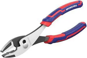 8 Slip Joint Pliers Tool, Large Soft Grip,Rust Prevention Finish, 3-Zone Serrated Jaw Forged from High Carbon Steel for Maximum Grip 8 Slip Joint Pliers Tool, Large Soft Grip,Rust Prevention Finish, 3-Zone Serrated Jaw Forged from High Carbon Steel for Maximum Grip