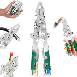 18 In 1 Foldable ire Stripper, With Voltage Detector, Multifunctional Wire Stripping Pliers for Cutting And Pulling Wires Cable, Cable Cutters with Plier, Crimper (1PCS) 18 In 1 Foldable ire Stripper, With Voltage Detector, Multifunctional Wire Stripping Pliers for Cutting And Pulling Wires Cable, Cable Cutters with Plier, Crimper (1PCS)