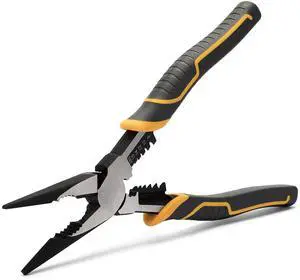 Multi-Function Needle Nose Pliers with Cutting, Stripping, Crimping and Gripping, 9-inch 6-in-1 Cr-V Steel Combination Pliers for Electricians and Homes Multi-Function Needle Nose Pliers with Cutting, Stripping, Crimping and Gripping, 9-inch 6-in-1 Cr-V Steel Combination Pliers for Electricians and Homes