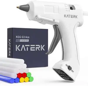 3.7V Cordless Hot Glue Gun Kit with 15 Glue Sticks, 90s Fast Heating | USB-C Rechargeable with 2000mAh Built-in Battery, Compact and Portable for DIY, Gift Making, School Crafts & Repairs (White) 3.7V Cordless Hot Glue Gun Kit with 15 Glue Sticks, 90s Fast Heating | USB-C Rechargeable with 2000mAh Built-in Battery, Compact and Portable for DIY, Gift Making, School Crafts & Repairs (White)