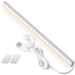 Under Cabinet Light, 12 Inch LED Light Bar, USB Powered, Cool White | Plug-in under cabinet lighting, 6000K, Built-in Magnets, Tool-Free Installation for Kitchens, Closets, Shelves and Workspaces Under Cabinet Light, 12 Inch LED Light Bar, USB Powered, Cool White | Plug-in under cabinet lighting, 6000K, Built-in Magnets, Tool-Free Installation for Kitchens, Closets, Shelves and Workspaces