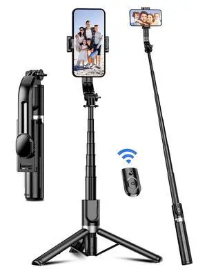 41'' Selfie Stick Tripod, Extendable Portable 4 in 1 Aluminum Phone Tripod with Wireless Remote 360° Rotation Travel Smartphone Tripods Stand Compatible with iPhone 17/16/15/14/Android (Black) 41'' Selfie Stick Tripod, Extendable Portable 4 in 1 Aluminum Phone Tripod with Wireless Remote 360° Rotation Travel Smartphone Tripods Stand Compatible with iPhone 17/16/15/14/Android (Black)
