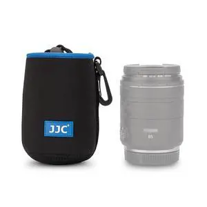 Neoprene Camera Lens Pouch Case, Drawstring Bag for Lens up to 3.3x5.1" | Water-Resistant, Soft Padded, with Carabiner, Compatible with Canon RF 85mm, EF-S 18-135mm, Sony E 18-105mm, E 55-210mm Neoprene Camera Lens Pouch Case, Drawstring Bag for Lens up to 3.3x5.1" | Water-Resistant, Soft Padded, with Carabiner, Compatible with Canon RF 85mm, EF-S 18-135mm, Sony E 18-105mm, E 55-210mm