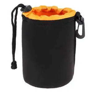 M Size (Medium) Camera Lens Pouch, Thick Protective Neoprene Bag Storage Cover Case with Drawstring Design, Soft Plush Interior, Compatible for Canon, for Nikon, for Sony DSLR Lenses M Size (Medium) Camera Lens Pouch, Thick Protective Neoprene Bag Storage Cover Case with Drawstring Design, Soft Plush Interior, Compatible for Canon, for Nikon, for Sony DSLR Lenses