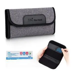 4 Pockets Filter Case for Round Filter Up to 58mm (37mm 40.5mm 43mm 46mm 49mm 52mm 55mm 58mm), Foldout Lens Filter Pouch with Microfiber Cleaning Cloth, Professional Photography Filter Bag 4 Pockets Filter Case for Round Filter Up to 58mm (37mm 40.5mm 43mm 46mm 49mm 52mm 55mm 58mm), Foldout Lens Filter Pouch with Microfiber Cleaning Cloth, Professional Photography Filter Bag