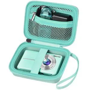 Digital Camera Case for CAMKORY, Camera Pouch for KODAK Pixpro -Green | for Lecran/for VAHOIALD Point and Shoot Camera, Hard Carrying Case with Mesh Pocket, Compact for Vlogging, Travel and Storage Digital Camera Case for CAMKORY, Camera Pouch for KODAK Pixpro -Green | for Lecran/for VAHOIALD Point and Shoot Camera, Hard Carrying Case with Mesh Pocket, Compact for Vlogging, Travel and Storage