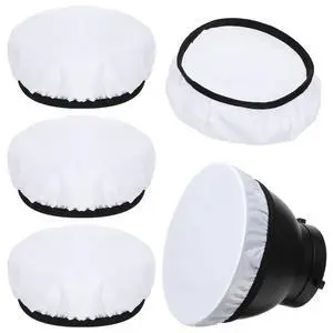 4 Pcs Light Diffuser, 7 Inch/18cm Diffuser Lamp Sock | Shade Sock Lampshade Reflector, Lamp Softens The Lights Output, for Studio Strobe Reflectors, and Video Shooting 4 Pcs Light Diffuser, 7 Inch/18cm Diffuser Lamp Sock | Shade Sock Lampshade Reflector, Lamp Softens The Lights Output, for Studio Strobe Reflectors, and Video Shooting