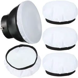 4 Pcs 7"/18cm Light Diffuser Sock Soft White Cloth Diffuser Lamp Cover Lampshade Reflector, Fit for 5.5" to 7" Studio Strobe Reflectors Video Shooting Ring Light Flash Wedding Photography 4 Pcs 7"/18cm Light Diffuser Sock Soft White Cloth Diffuser Lamp Cover Lampshade Reflector, Fit for 5.5" to 7" Studio Strobe Reflectors Video Shooting Ring Light Flash Wedding Photography