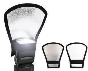 DS2 Pack Flash Diffuser Reflector, Bend Bounce Portable Speedlight Reflector Kit, Compatible with Godox Yongnuo Canon and Universal Speedlight Flashes DS2 Pack Flash Diffuser Reflector, Bend Bounce Portable Speedlight Reflector Kit, Compatible with Godox Yongnuo Canon and Universal Speedlight Flashes