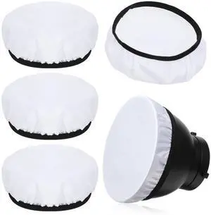 4 Pcs 7 Inch Light Diffuser, Soft White Cloth Lamp Cover | Lamp Shade Diffuser for 5.5 To 7 Inch Studio Strobe Reflectors, Ring Light, Flash, Wedding Photography, Video Shooting 4 Pcs 7 Inch Light Diffuser, Soft White Cloth Lamp Cover | Lamp Shade Diffuser for 5.5 To 7 Inch Studio Strobe Reflectors, Ring Light, Flash, Wedding Photography, Video Shooting