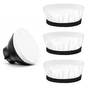 Light Diffuser, 4Pcs 7"/18cm White Standard Cloth Soft Cover Diffuser Lamp Sock for Studio Strobe Reflectors Ring Lights Standard Reflector Lights Flash Light Diffuser, 4Pcs 7"/18cm White Standard Cloth Soft Cover Diffuser Lamp Sock for Studio Strobe Reflectors Ring Lights Standard Reflector Lights Flash