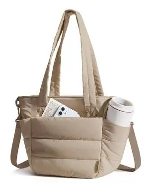 Lunch Bag Women Small Insulated Tote with Lunch Compartment Quilted Lightweight Puffy Tote Bag for Work, Travel, Outdoor, Camel Lunch Bag Women Small Insulated Tote with Lunch Compartment Quilted Lightweight Puffy Tote Bag for Work, Travel, Outdoor, Camel