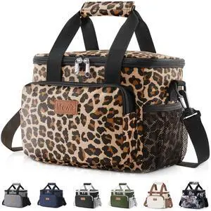 Medium Lunch Bag, Insulated Lunch Box, Soft Cooler Cooling Tote for Adult Men Women, Leopard 12-Can (9L) Medium Lunch Bag, Insulated Lunch Box, Soft Cooler Cooling Tote for Adult Men Women, Leopard 12-Can (9L)