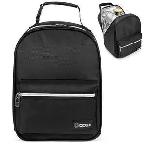 Insulated Lunch Box for Kids and Adults, Soft Lunch Bag, Black | Reusable Thermal Lunchbox, Clip-On Buckle Handle, Dual Zippers, Front Pocket, Mesh Back Pocket, Leakproof BPA-Free Lining Insulated Lunch Box for Kids and Adults, Soft Lunch Bag, Black | Reusable Thermal Lunchbox, Clip-On Buckle Handle, Dual Zippers, Front Pocket, Mesh Back Pocket, Leakproof BPA-Free Lining
