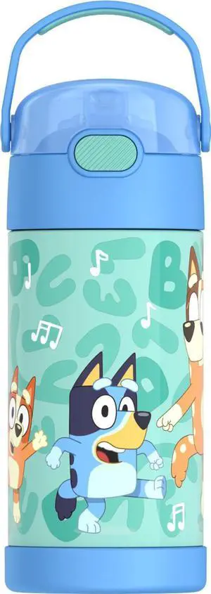 FUNTAINER Water Bottle with Straw, 12oz, Bluey | Kids Stainless Steel Insulated Water Bottle, Keeps Drinks Cold Longer for School & Play, BPA-Free FUNTAINER Water Bottle with Straw, 12oz, Bluey | Kids Stainless Steel Insulated Water Bottle, Keeps Drinks Cold Longer for School & Play, BPA-Free