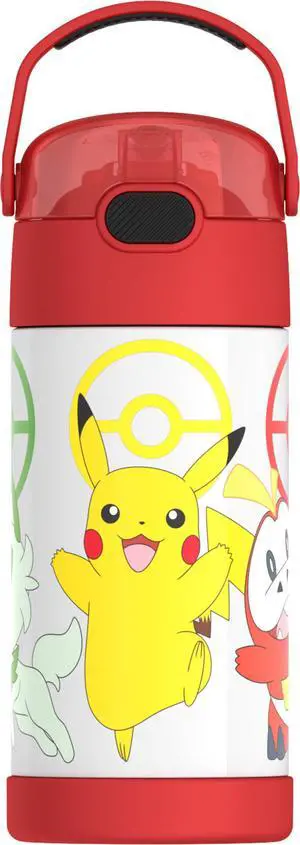 FUNTAINER Water Bottle with Straw, 12oz, Pokémon | Kids Stainless Steel Insulated Water Bottle, Keeps Drinks Cold Longer for School & Play, BPA-Free FUNTAINER Water Bottle with Straw, 12oz, Pokémon | Kids Stainless Steel Insulated Water Bottle, Keeps Drinks Cold Longer for School & Play, BPA-Free